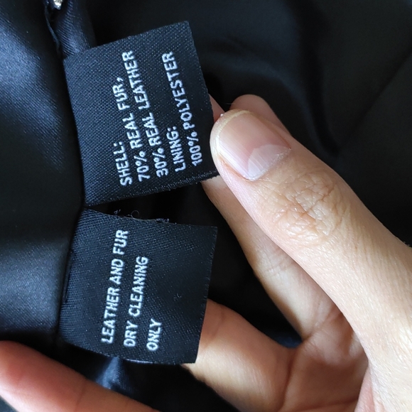 Balck real fur vest - Picture 3 of 4